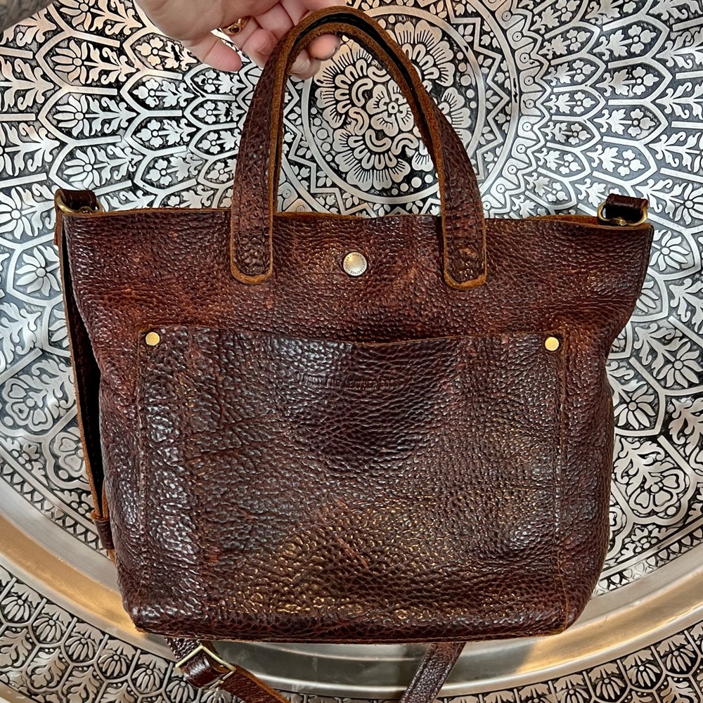 Portland Leather Mini Crossbody Tote
